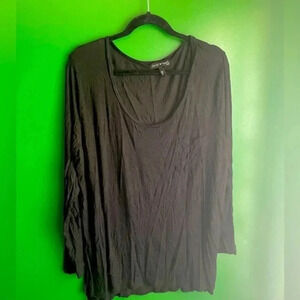 CLEARANCE!‎ Derek Heart Plus Size 2X Long Sleeve Black Shirt GUC!